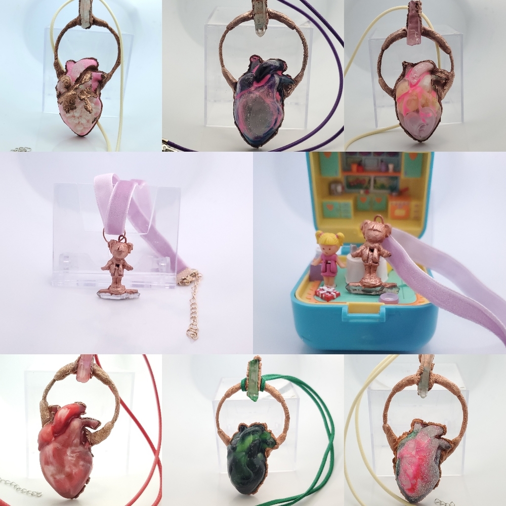 Anatomical hearts, Polly Pockey inspired choker